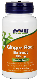 Ginger Root Extract 250 mg (90 vcaps) NOW Foods